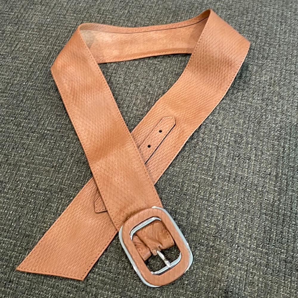 De Lonti brown leather belt (sz m)